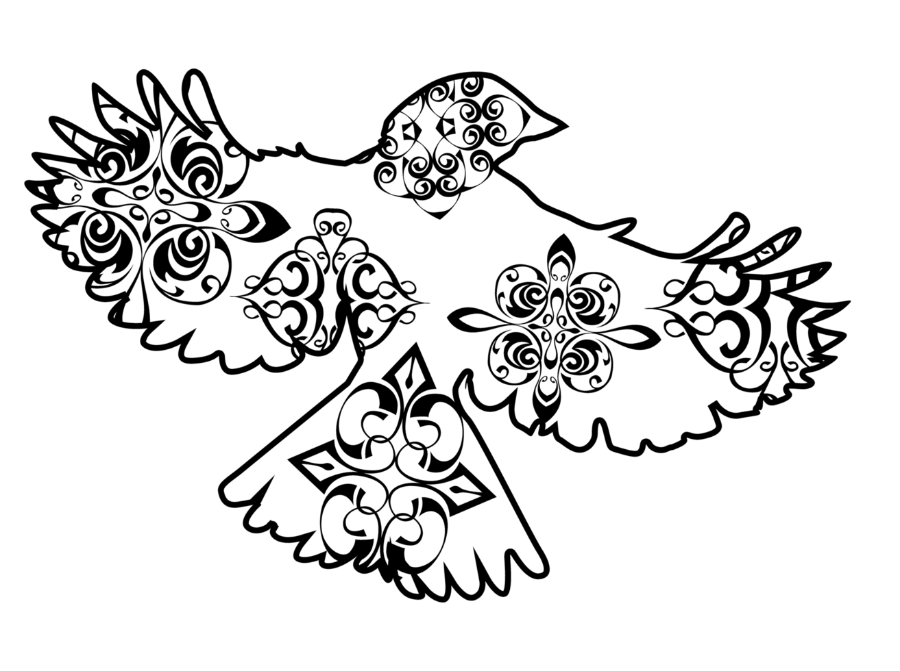 Sparrow Mandala Ornament png