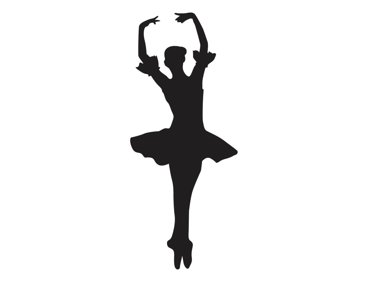 silhouette de une ballet dansant femme png