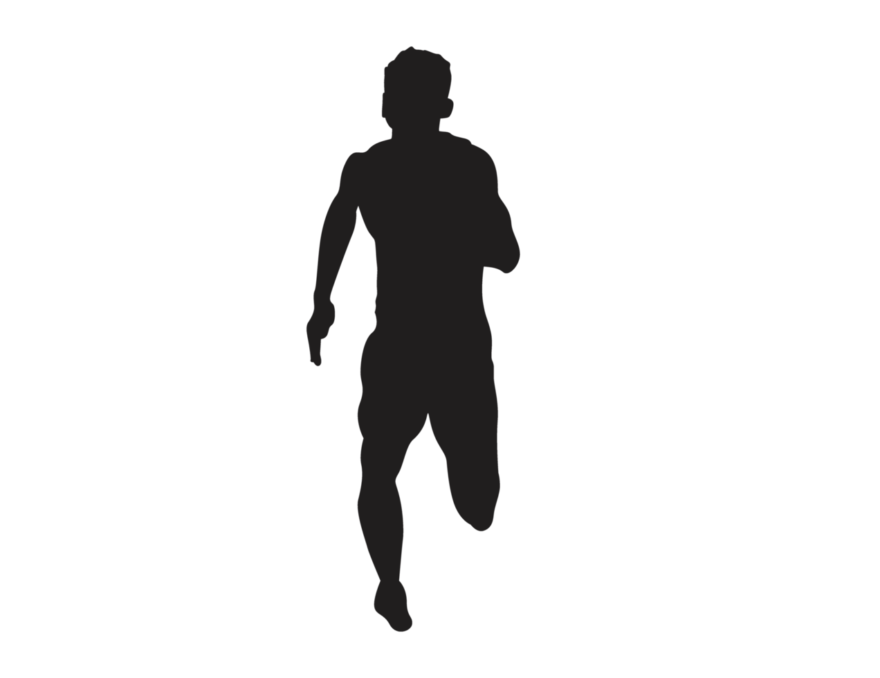 silhouette d'un coureur png