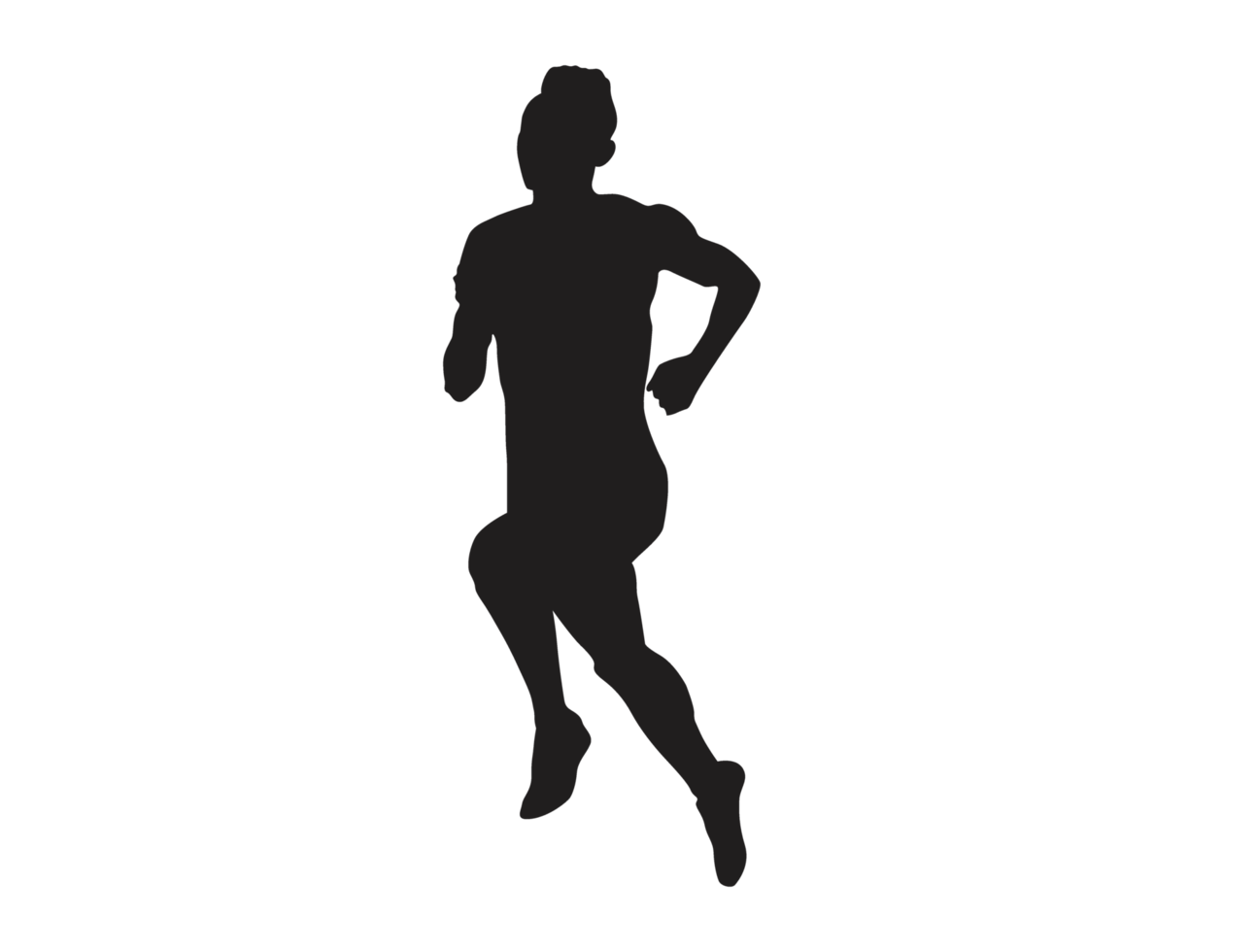 silhouette d'un coureur png