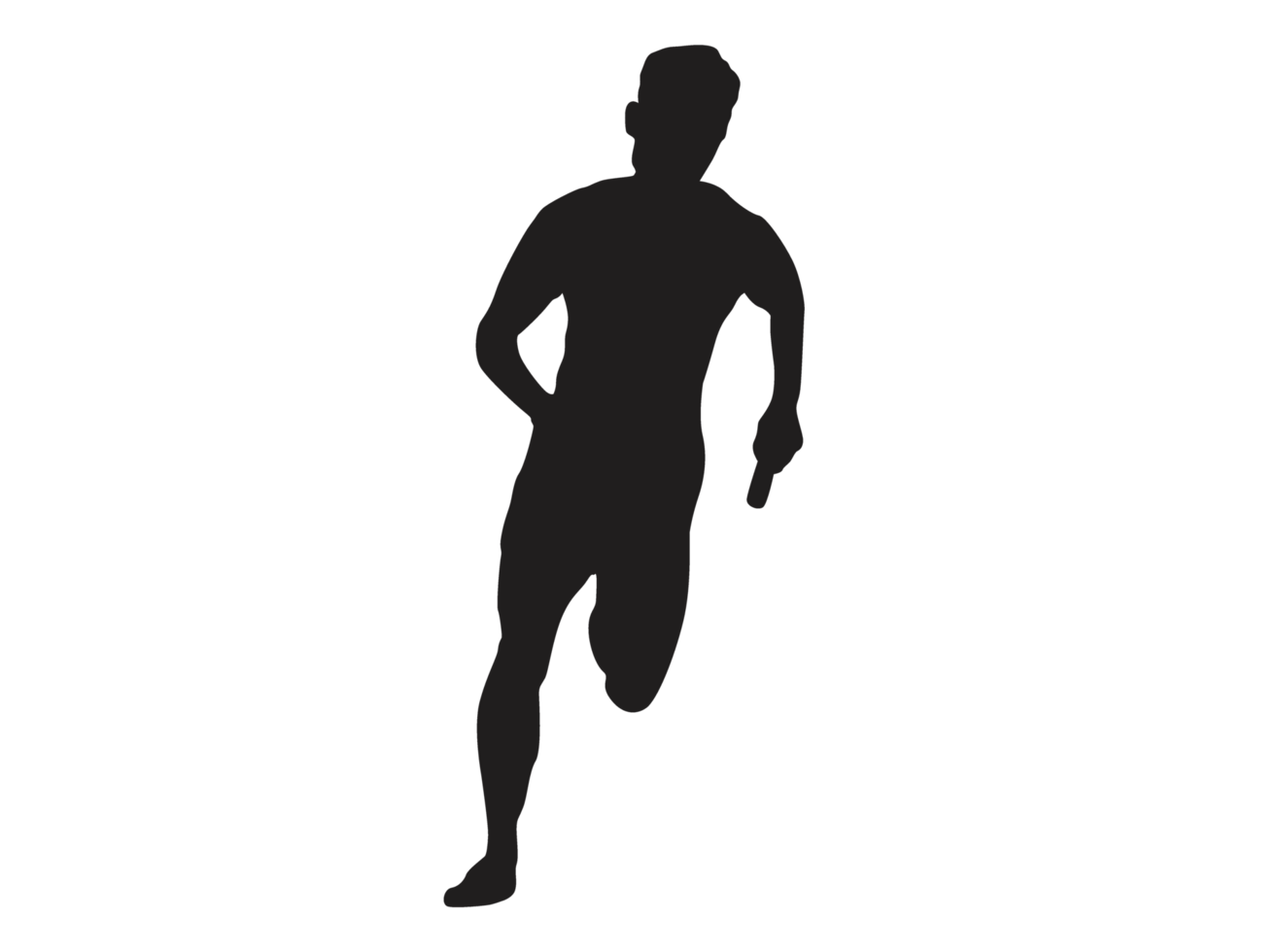 Silhouette of a Runner png