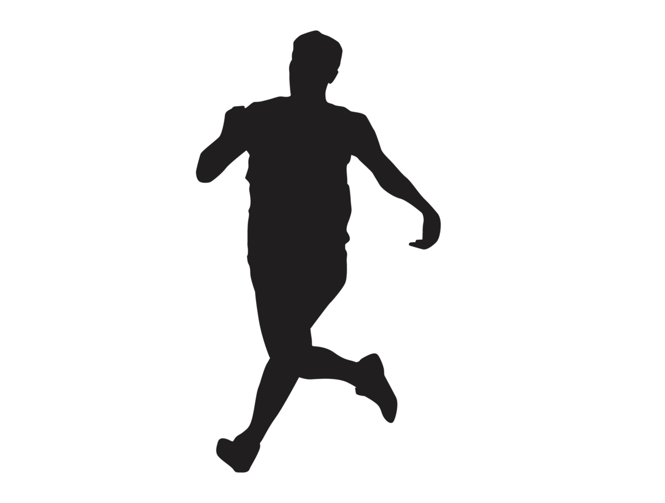 silhouette d'un coureur png