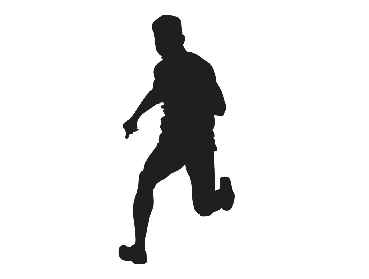 silhouette d'un coureur png