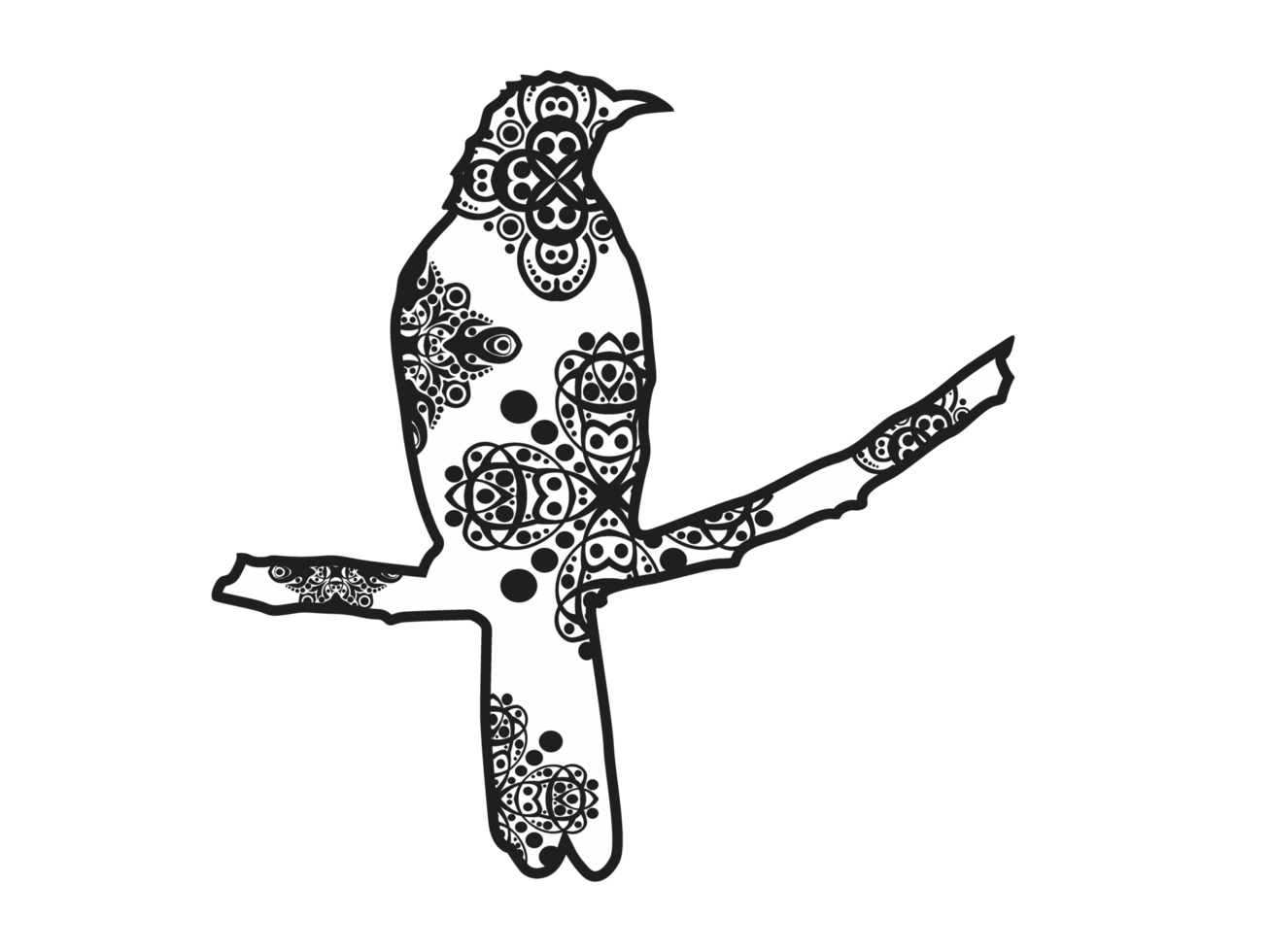 Bird Mandala Ornament png