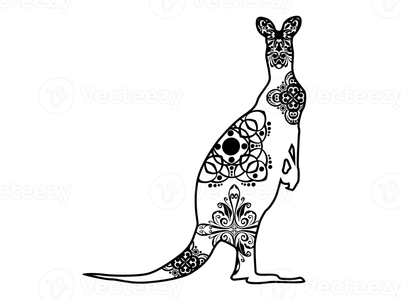 Kangaroo Mandala Ornament png