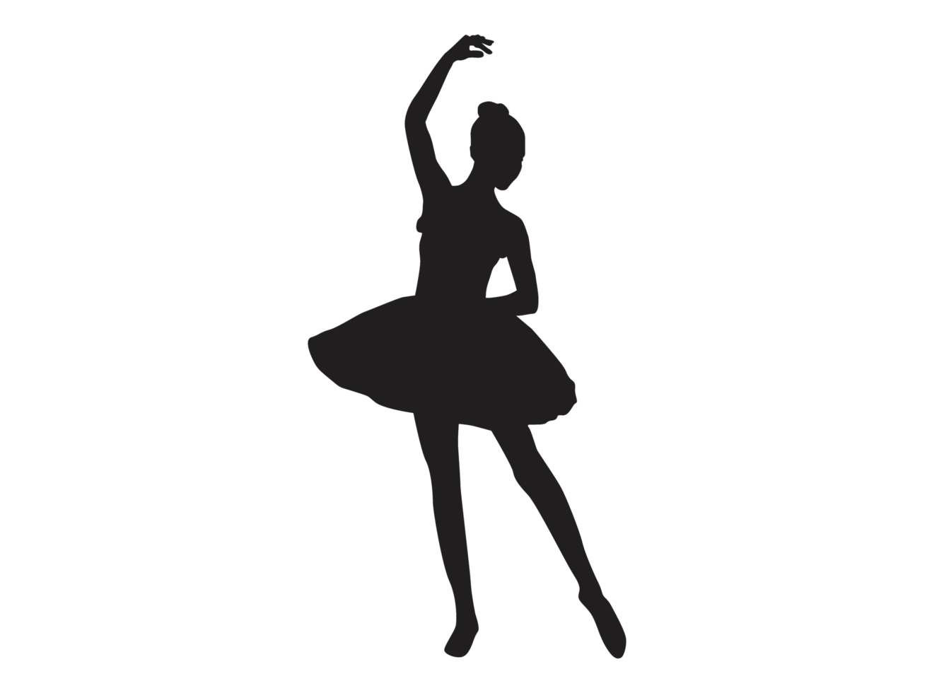 silhouette de une ballet dansant femme png