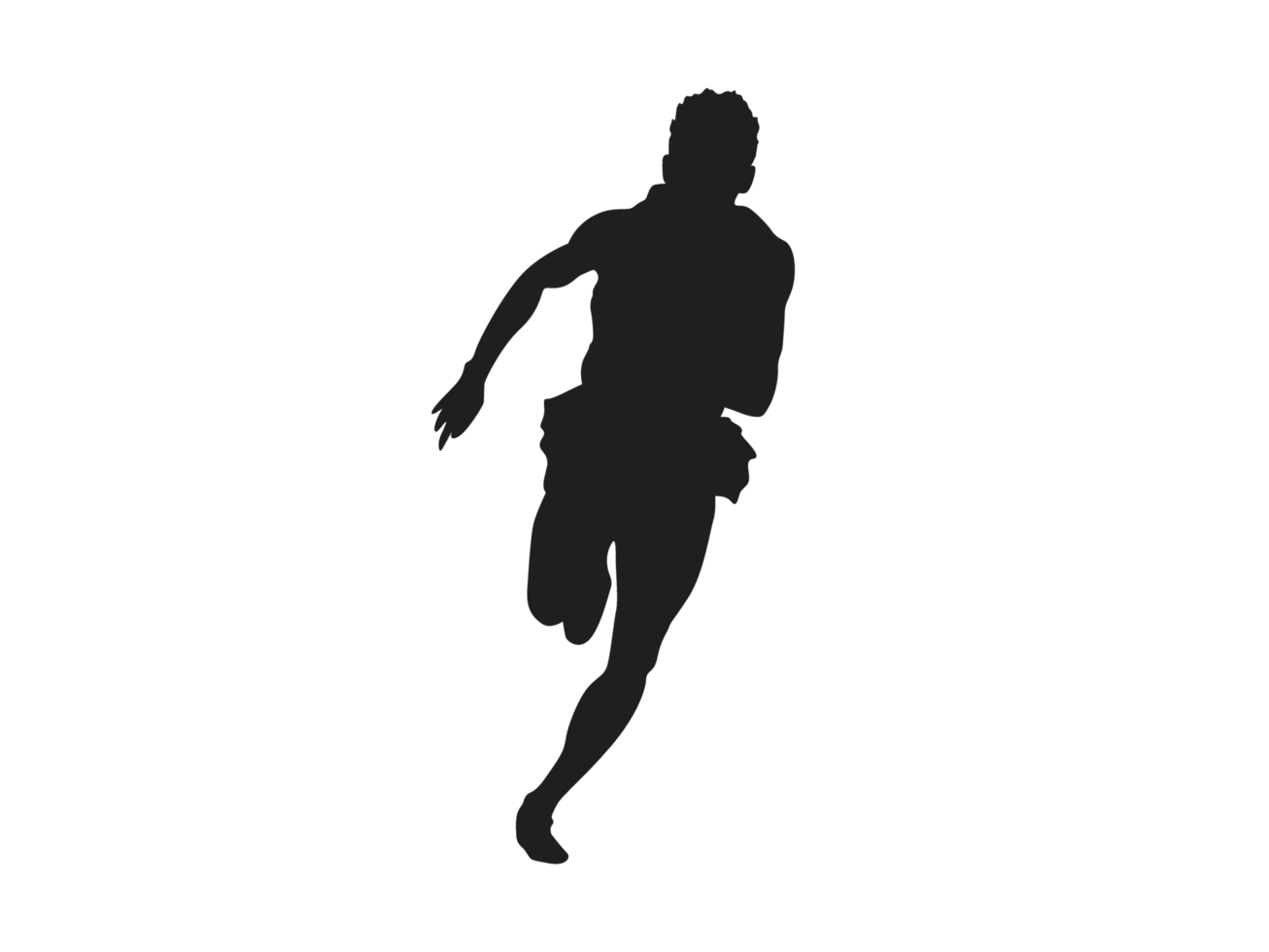 silhouette di un' corridore png