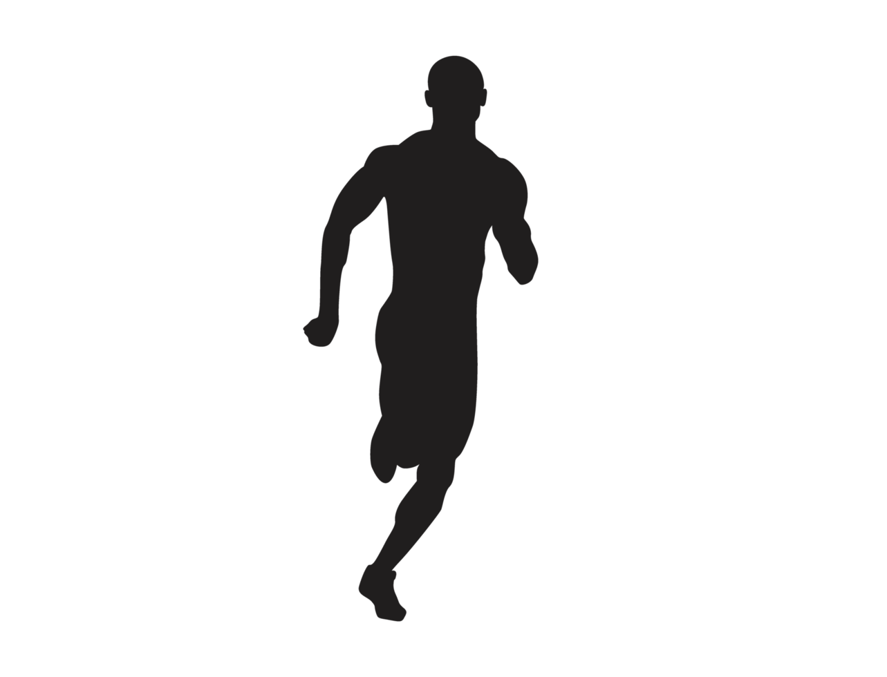 silhouette d'un coureur png