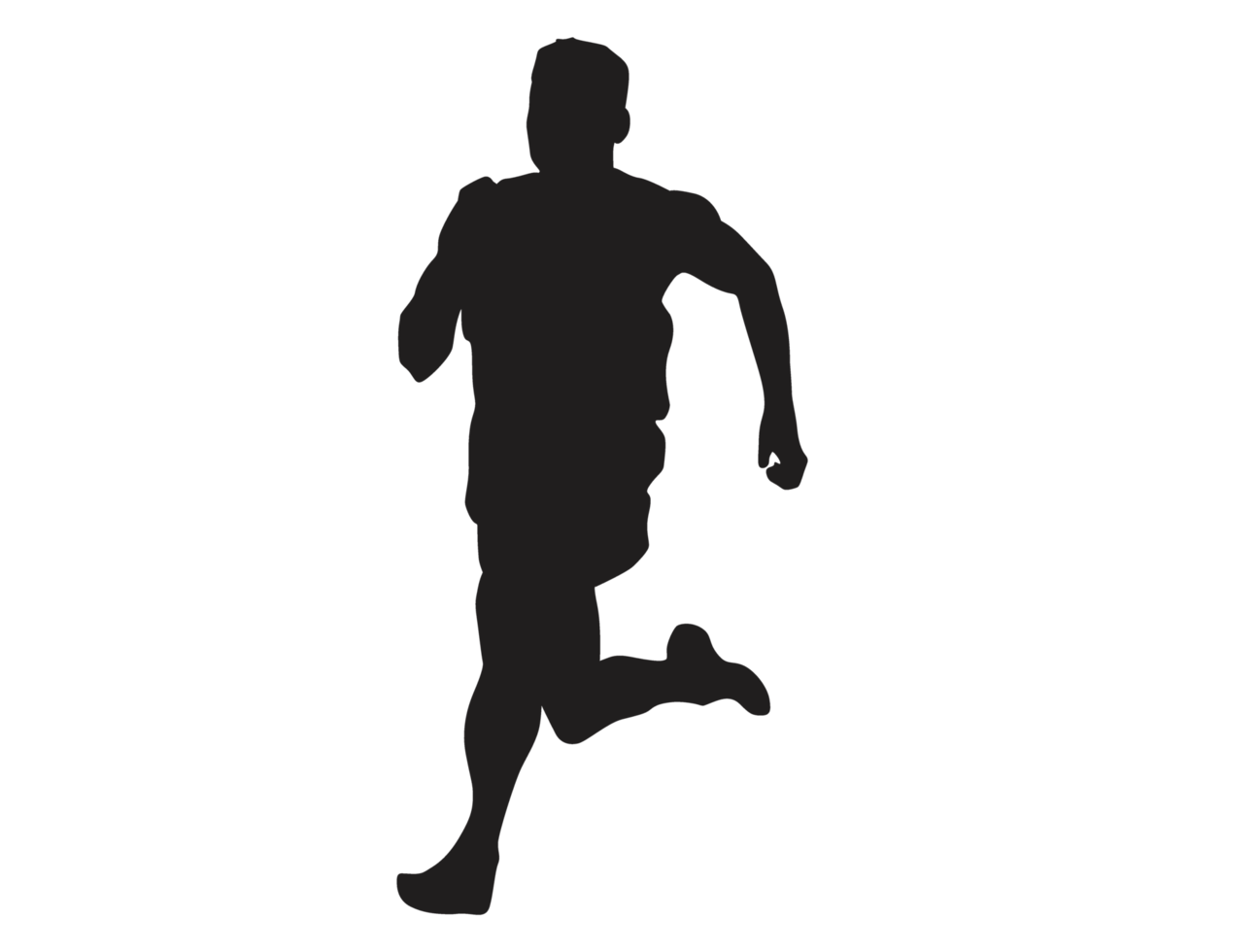 silhouette d'un coureur png