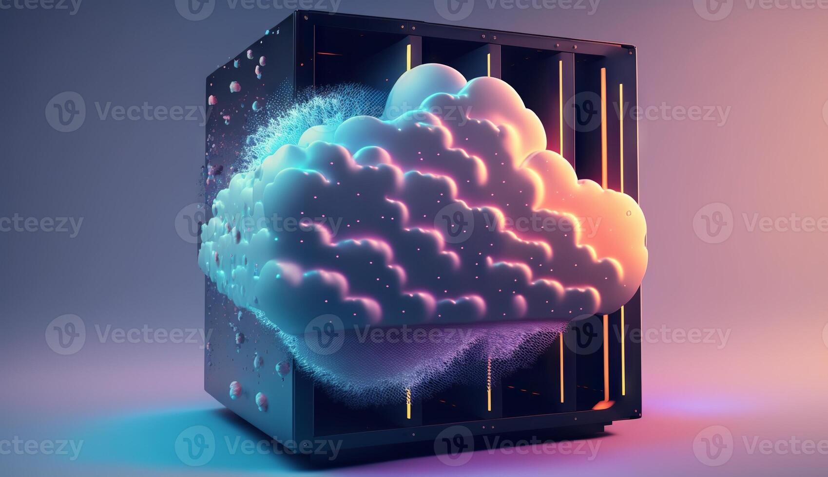 digital cloud storage icon server online social network. photo