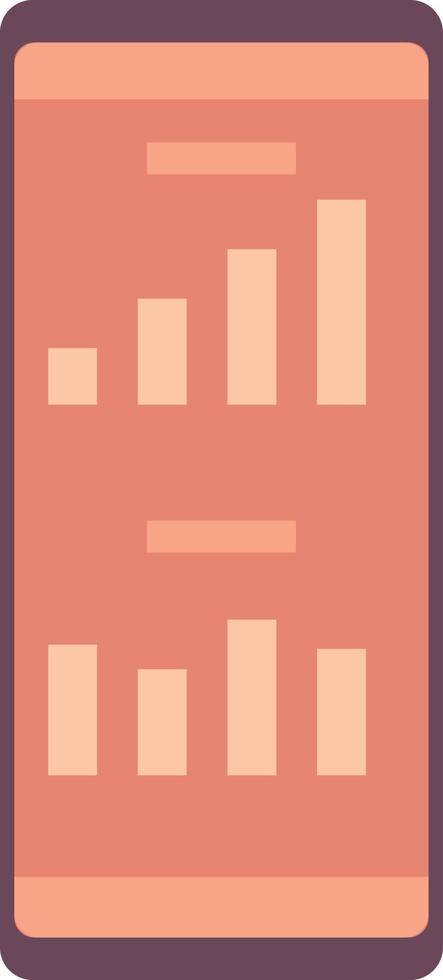 Charts On The Smartphone Screen vector