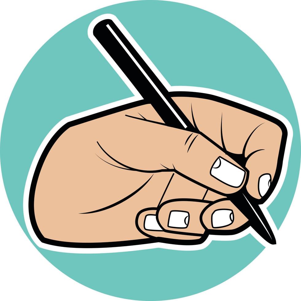 Vector Image Of A Hand Drawing With A Pencil