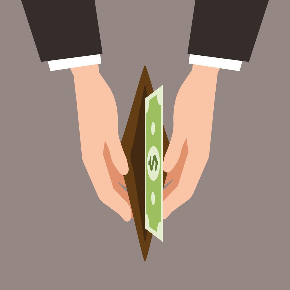 Vector Image Of Money In The Wallet