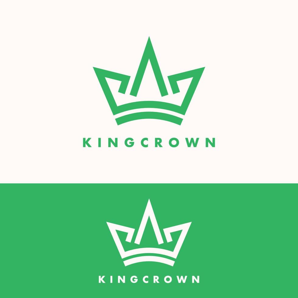 simple and luxury crown logo template vector