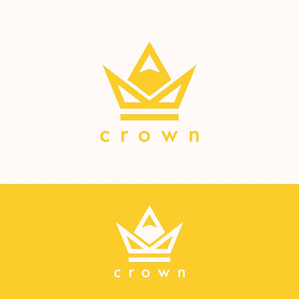 simple and luxury crown logo template vector