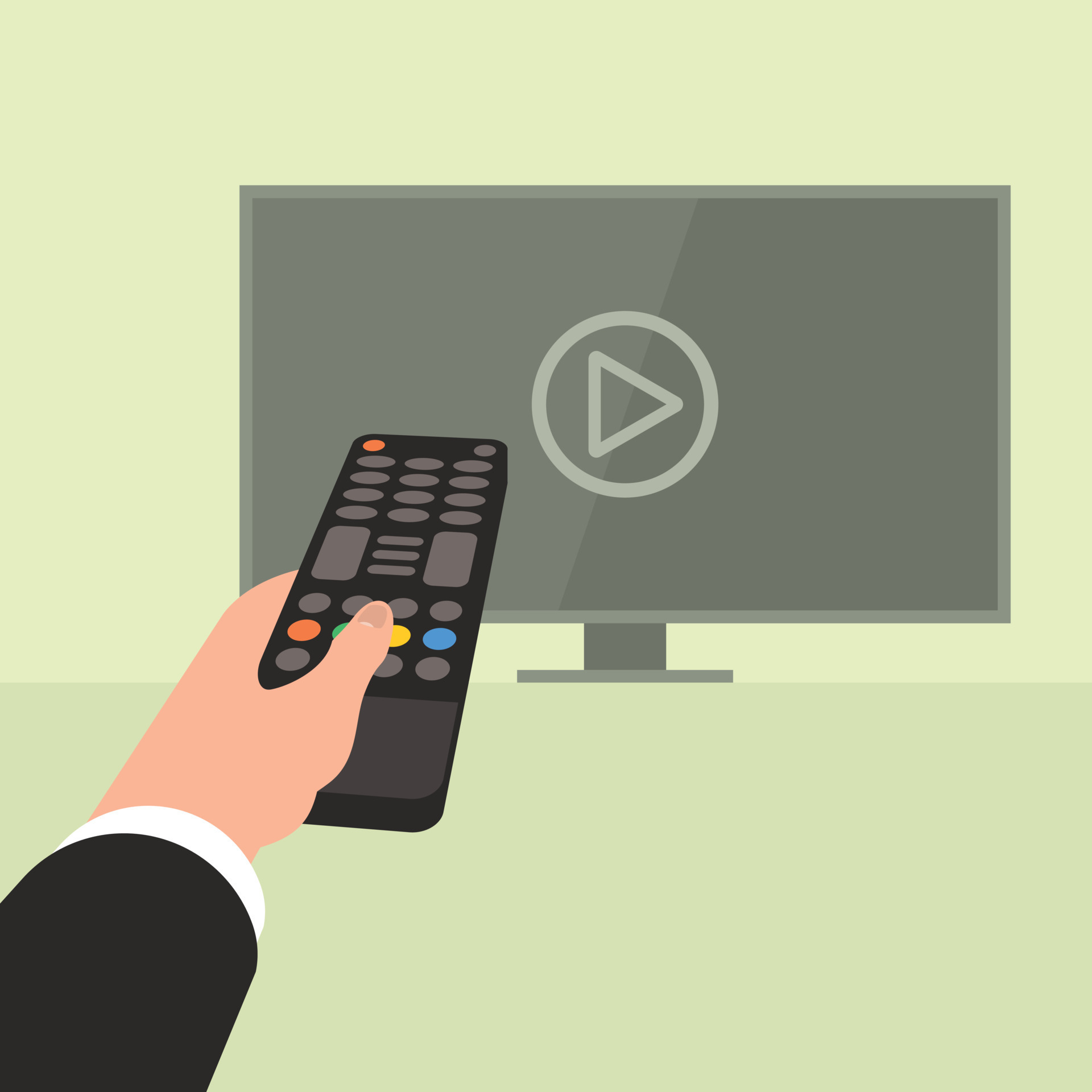 Vector Image Of A Hand Holding A Remote Control 22599680 Vector Art at ...