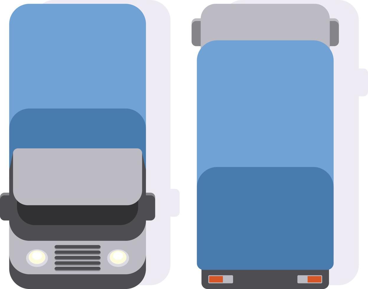 Vector Image Of A Delivery Truck Seen From Above