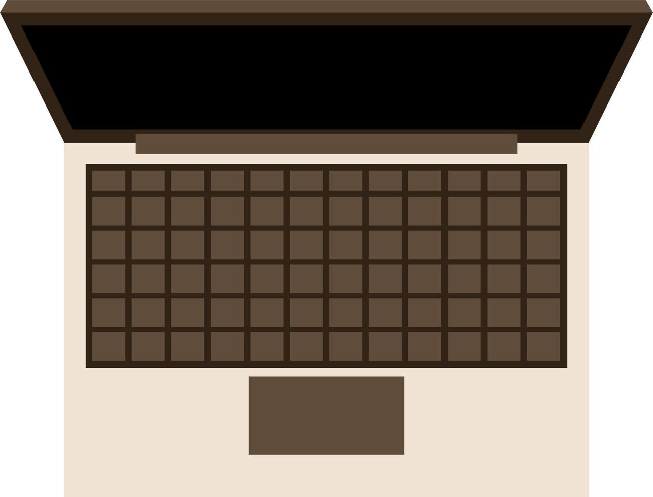 Vector Graphics Of A Laptop Computer Seen From Above