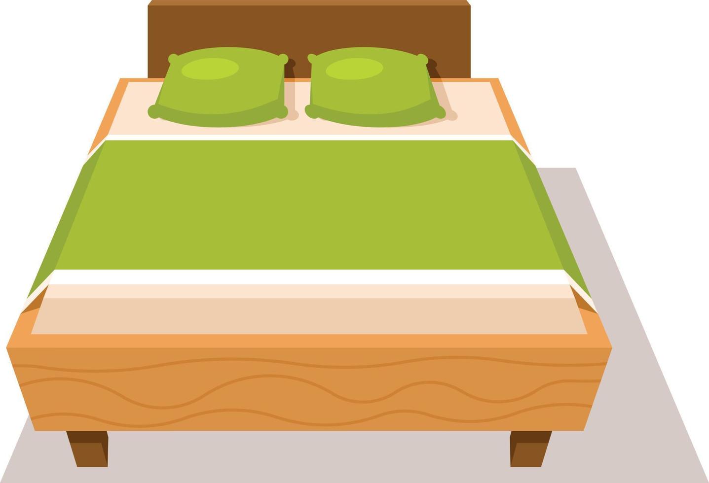 Vector Image Of A Bed In A Bedroom