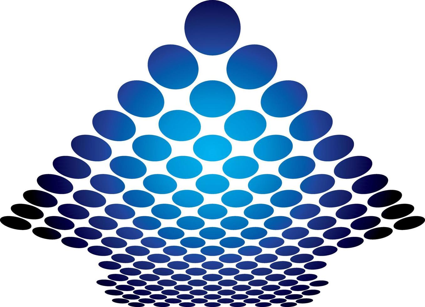 Blue Logo Vector Element For Graphic Designers. Create Abstract Logotypes With This Geometric Shape In Public Domain