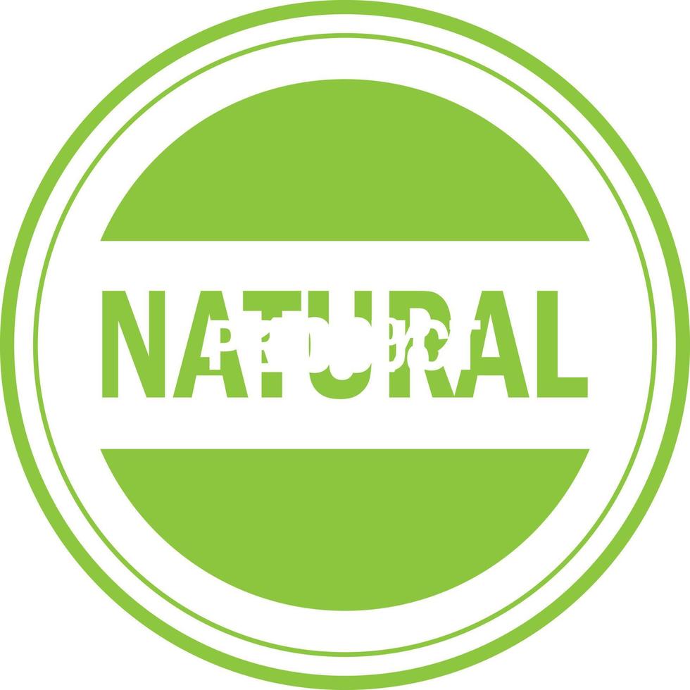 100 Percent Natural Product, Vector Sticker