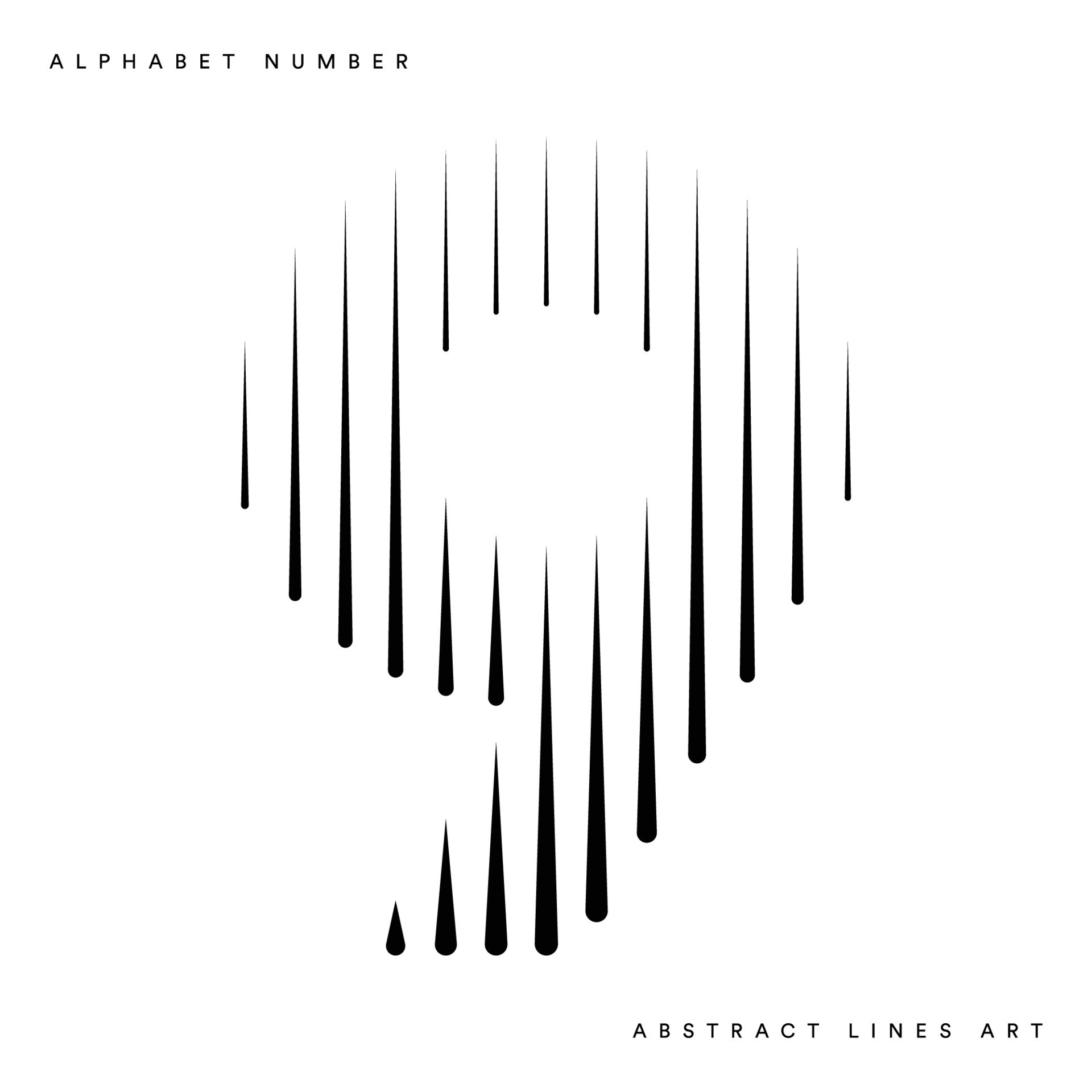 Number nine 9 logo lines abstract modern art vector illustration ...