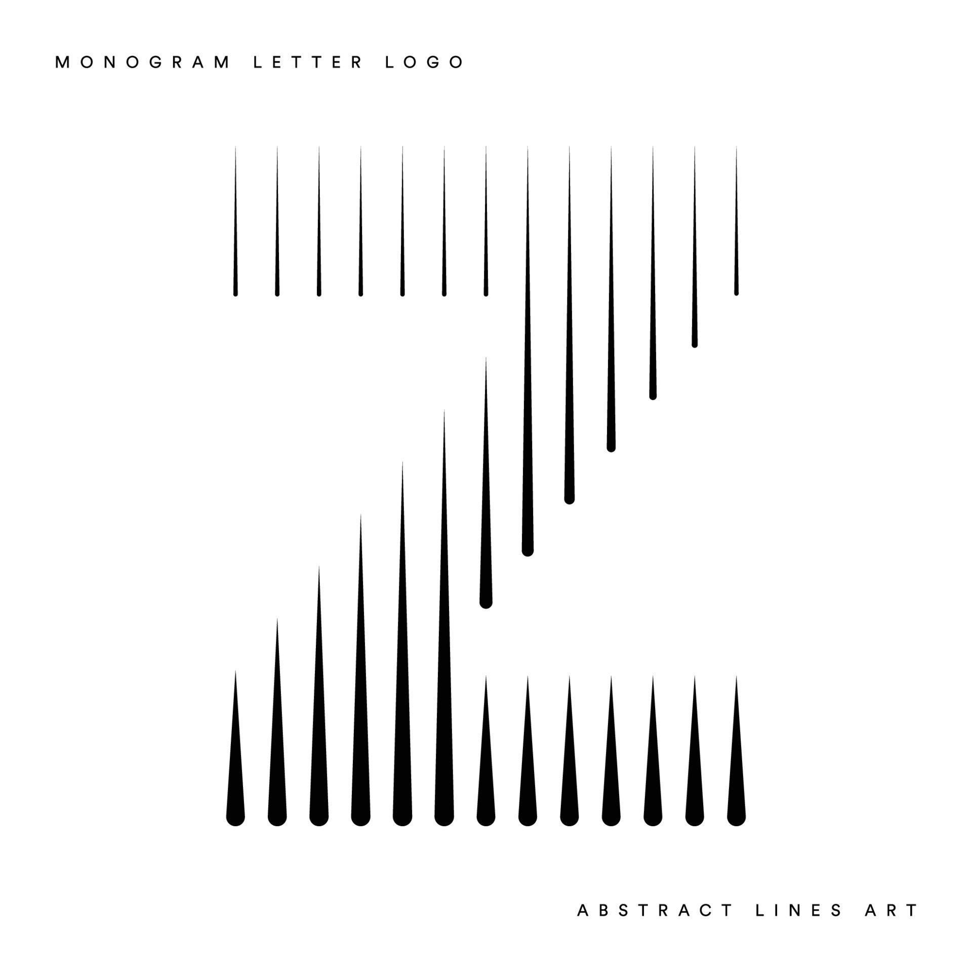 Monogram logo letter z lines abstract modern art vector illustration