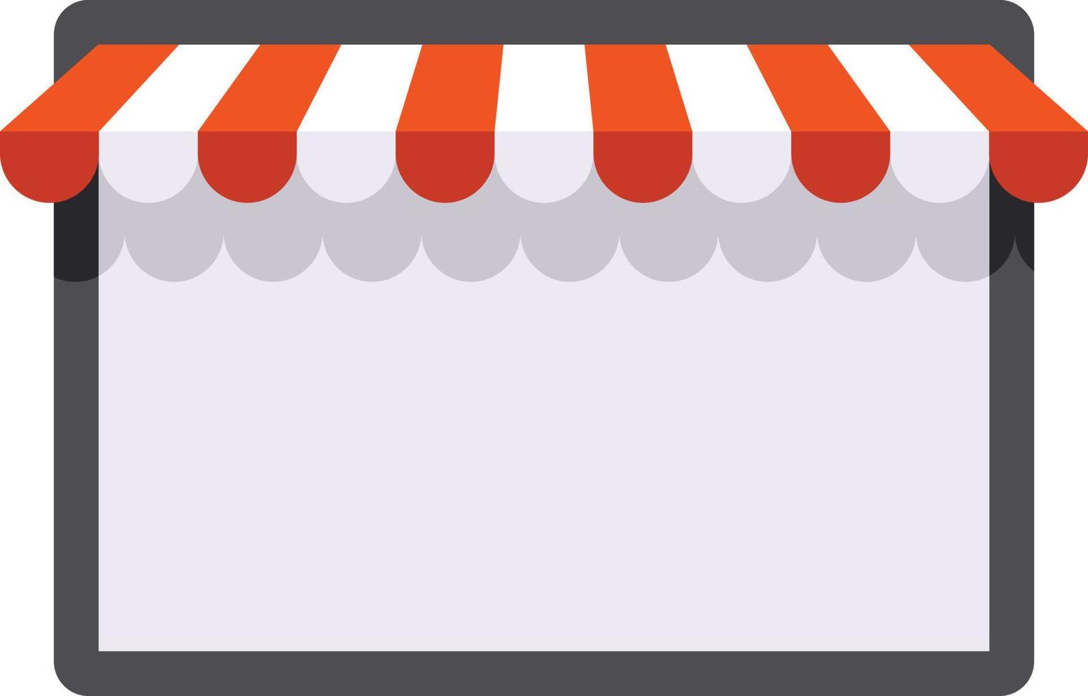 Vector Image Of A Tablet Screen As A Storefront