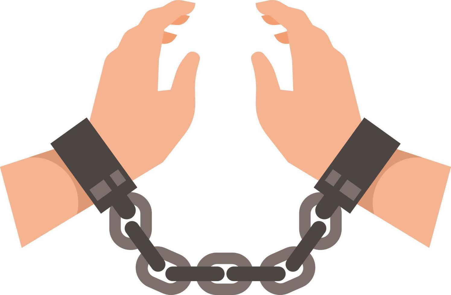 Vector Image Of Shackled Hands