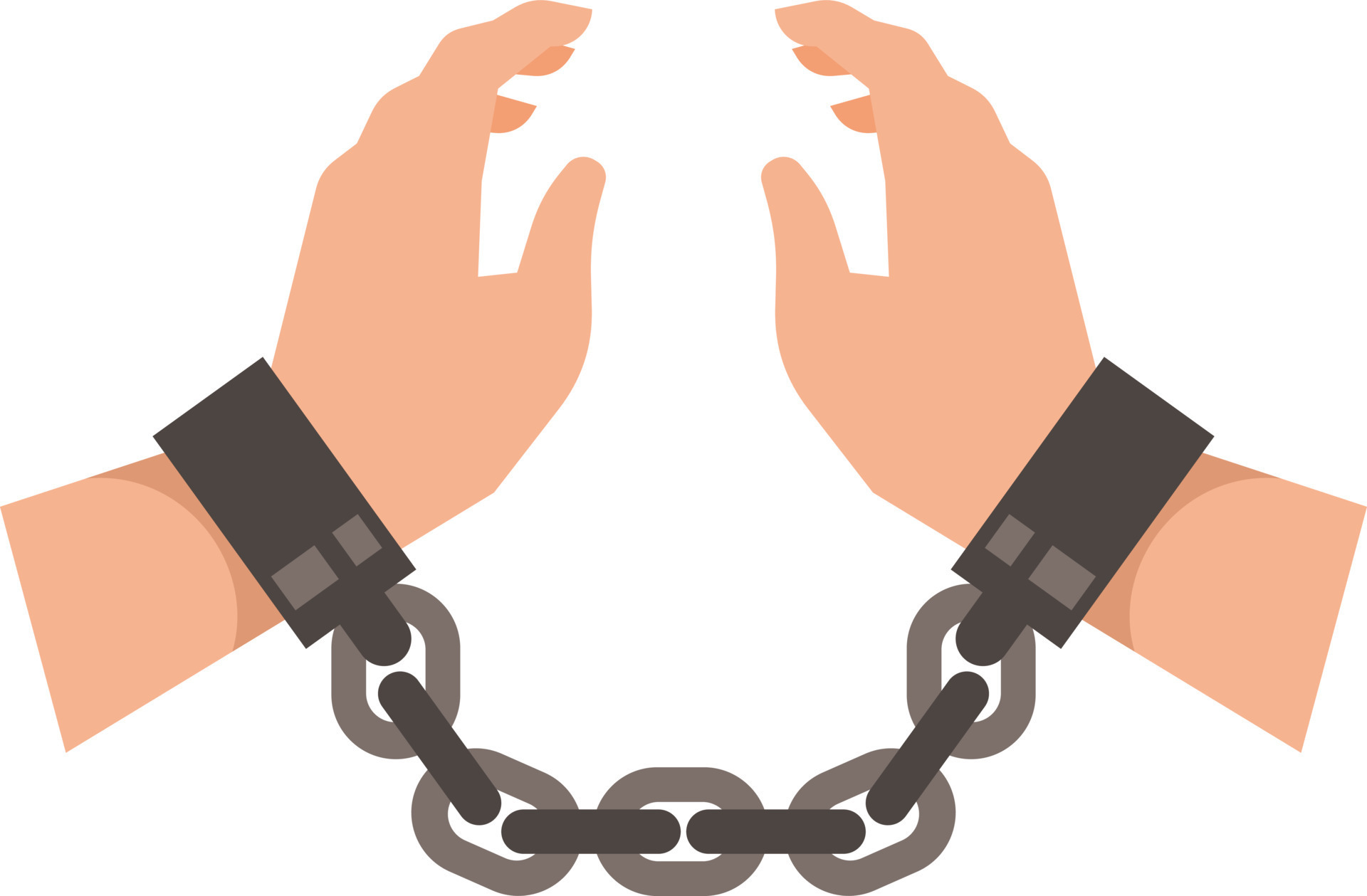 Vector Image Of Shackled Hands 22600017 Vector Art at Vecteezy