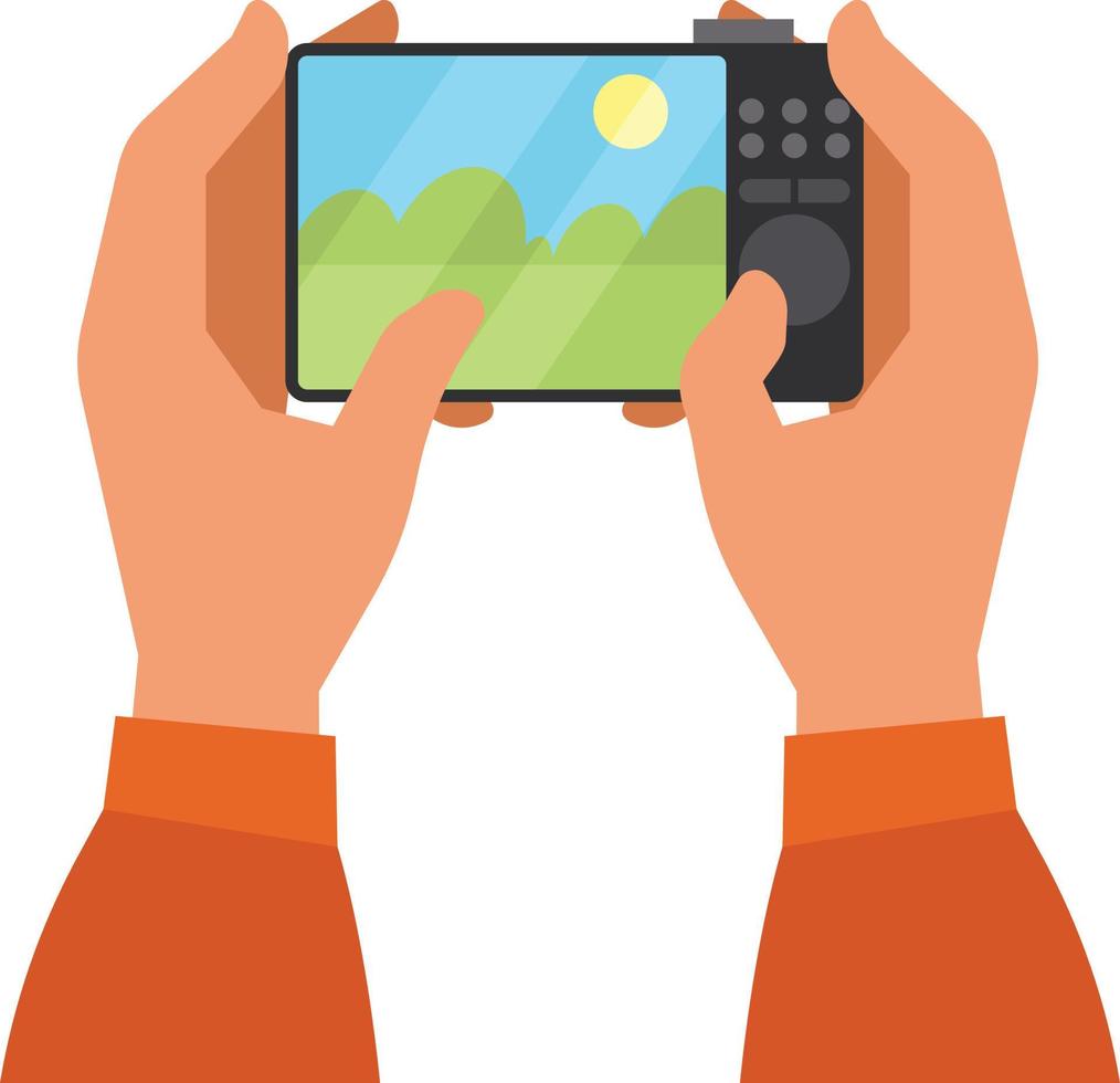 Vector Image Of A Person Taking Pictures With A Camera