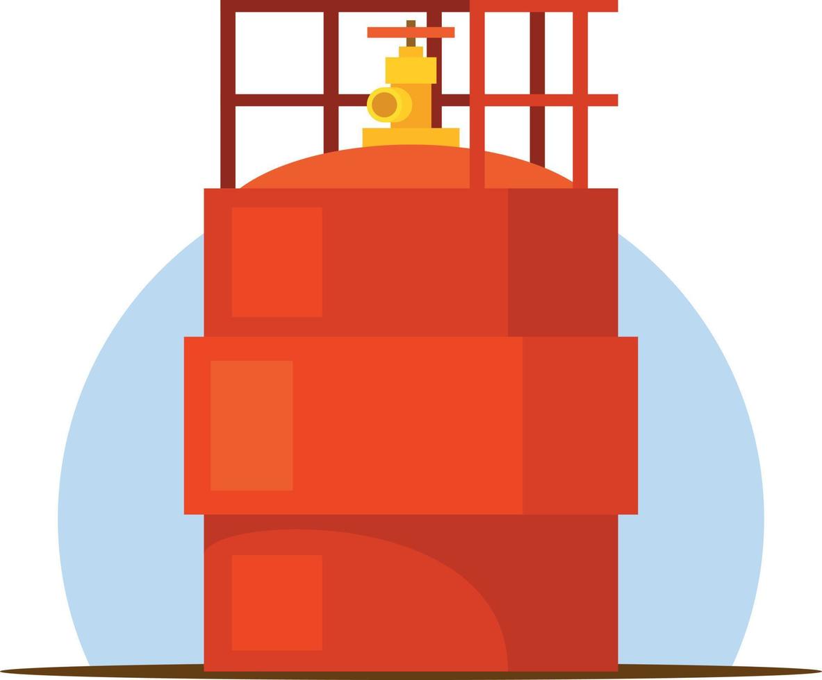 Vector Image Of A Gas Container