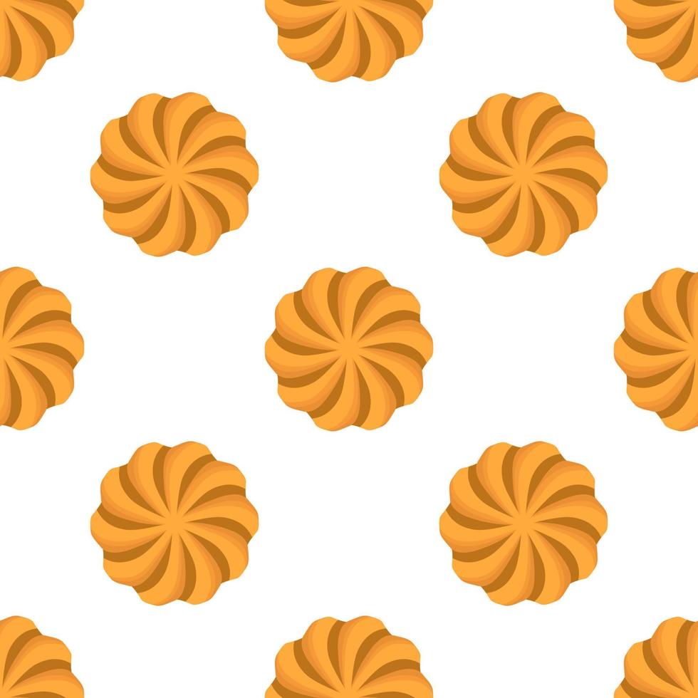Pattern homemade cookie different taste in pastry biscuit vector
