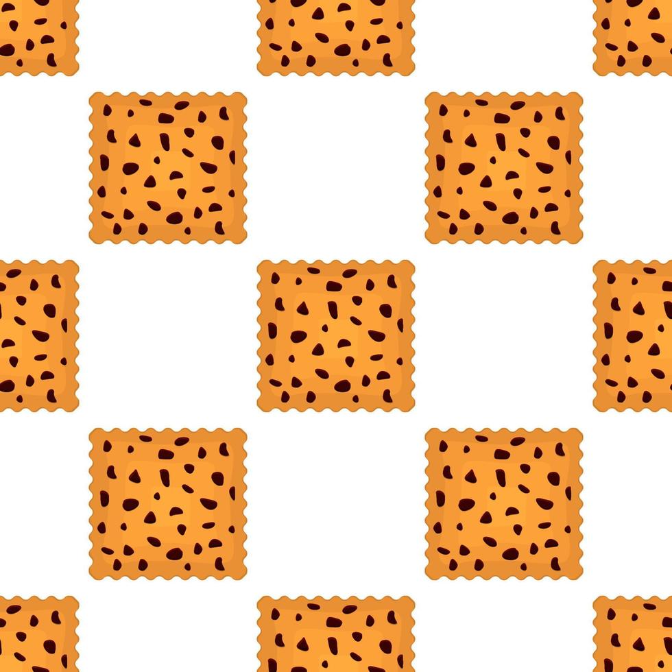Pattern homemade cookie different taste in pastry biscuit vector