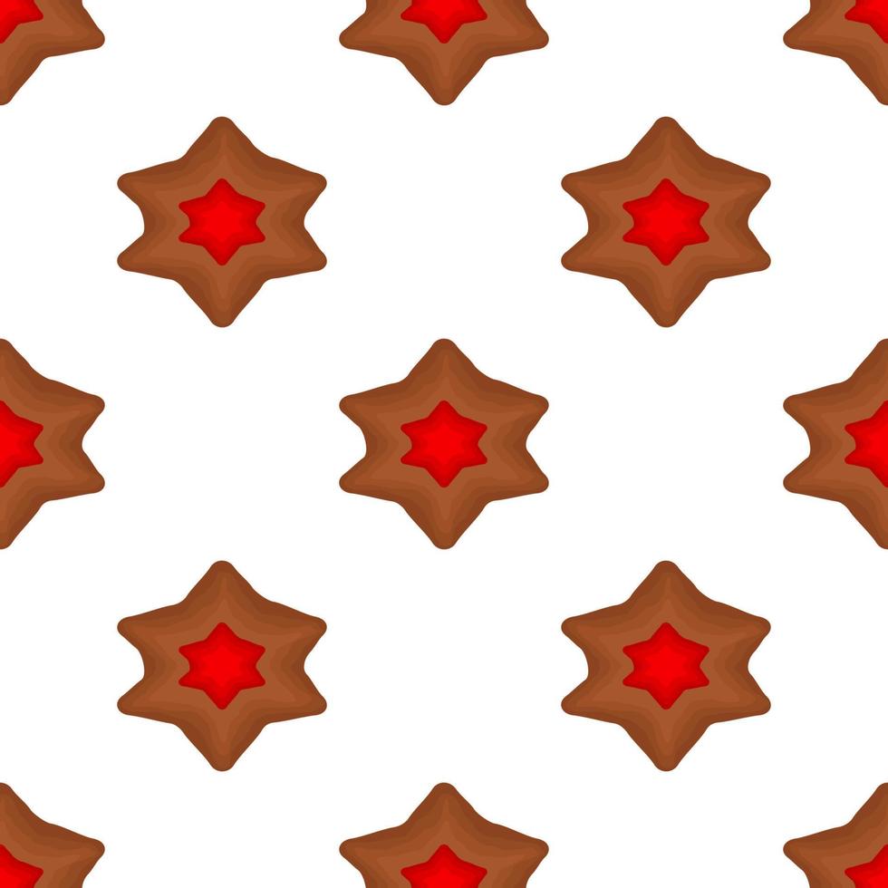 Pattern homemade cookie different taste in pastry biscuit vector