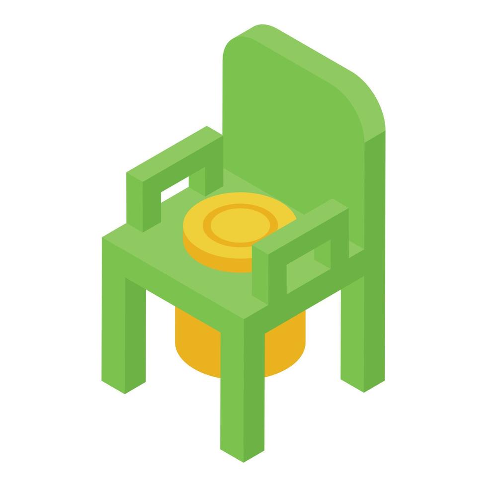 Chair potty icon isometric vector. Baby toilet vector