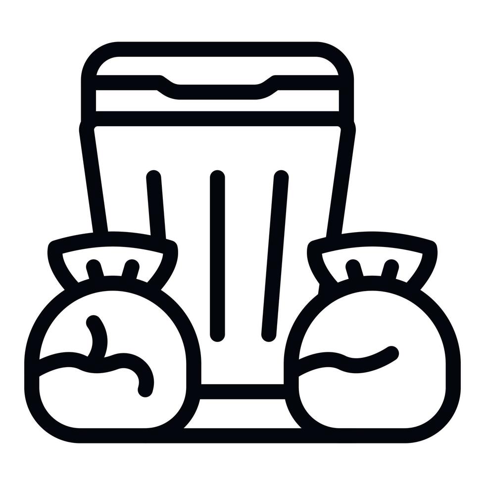 Street garbage icon outline vector. Poverty help vector