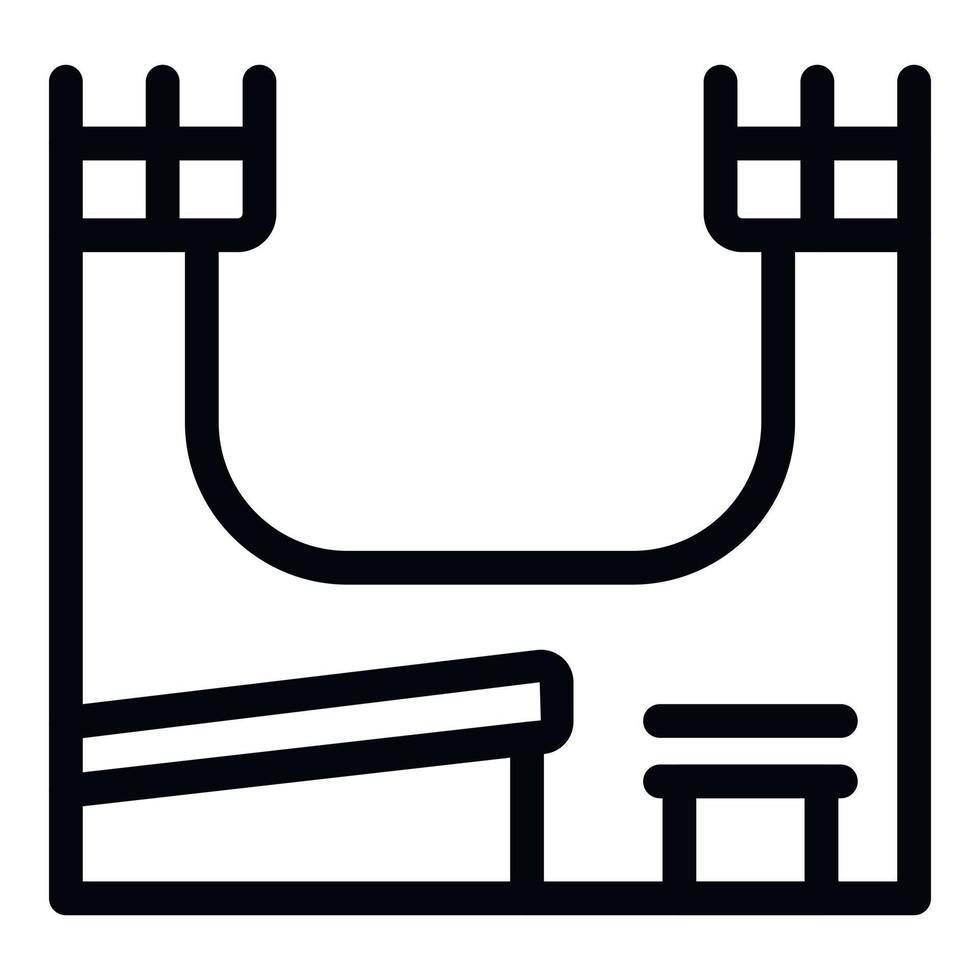 Skate ramp icon outline vector. Park skateboard vector