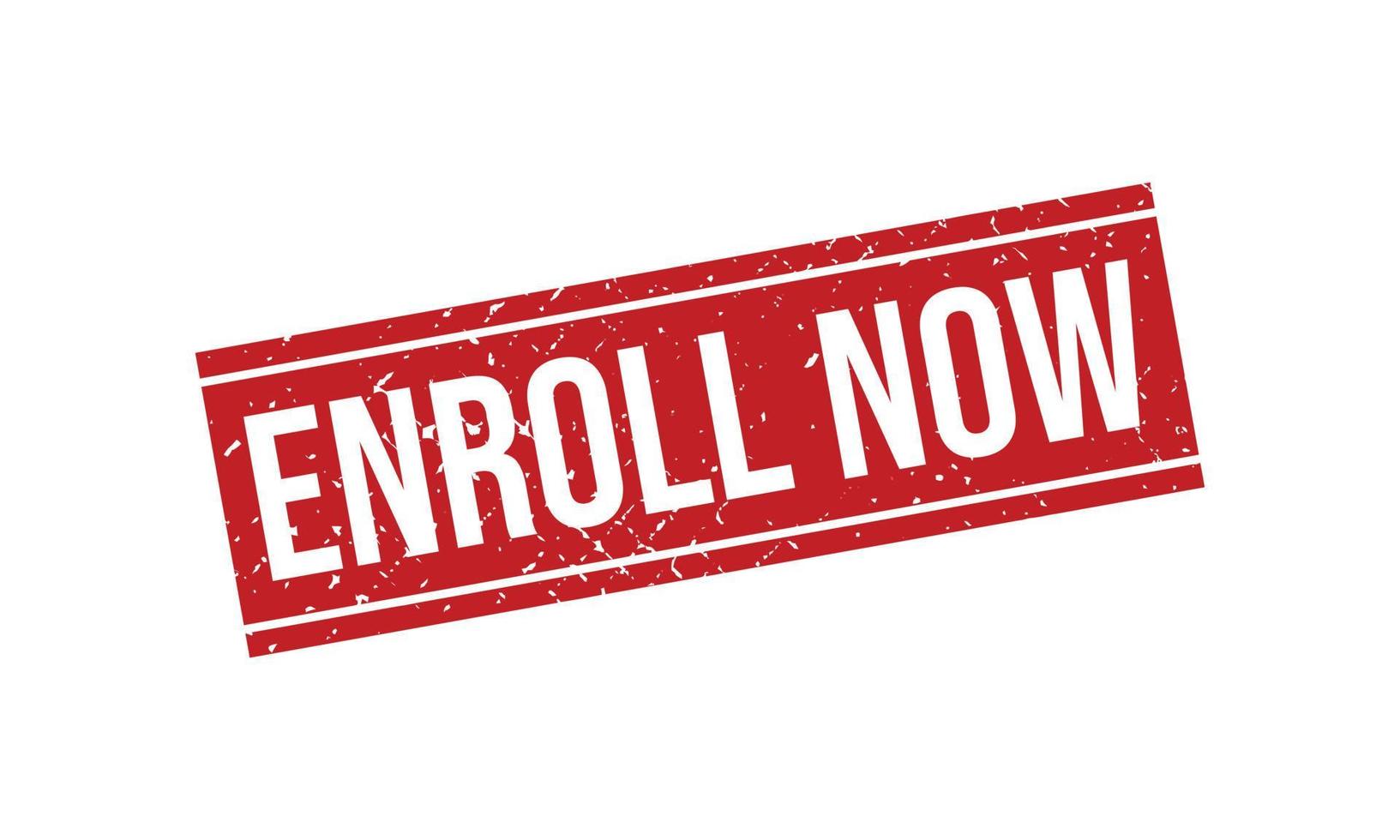 Enroll Now Rubber Stamp. Enroll Now Rubber Grunge Stamp Seal Vector Illustration