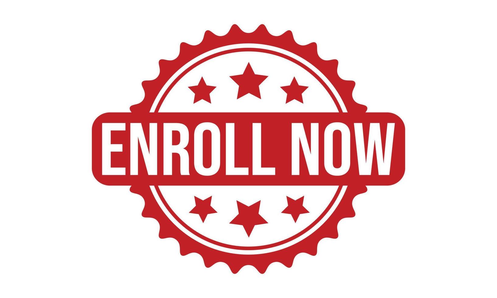 Enroll Now Rubber Stamp. Enroll Now Rubber Grunge Stamp Seal Vector Illustration