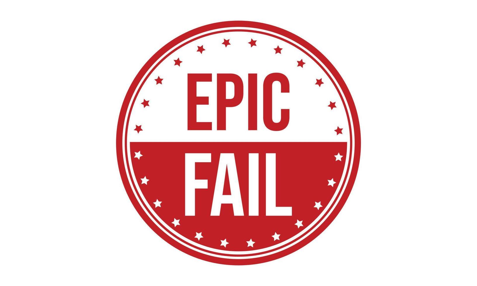 Epic Fail Rubber Stamp. Epic Fail Rubber Grunge Stamp Seal Vector Illustration