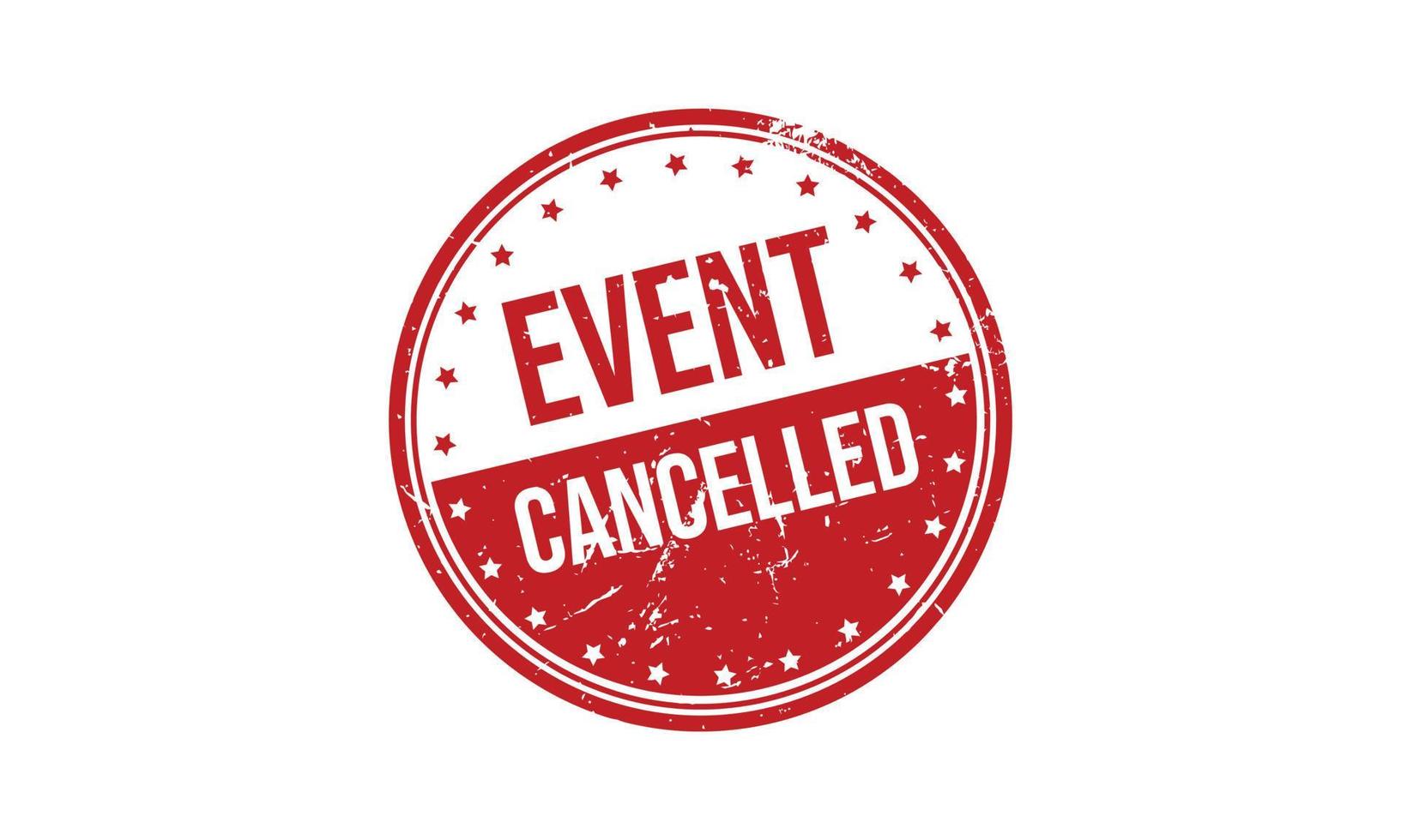 Event Cancelled Rubber Stamp Seal Vector