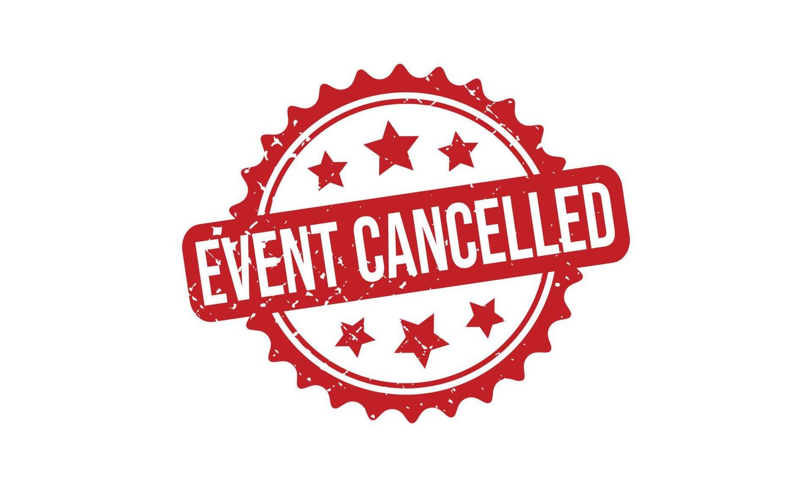 Event Cancelled Rubber Stamp Seal Vector