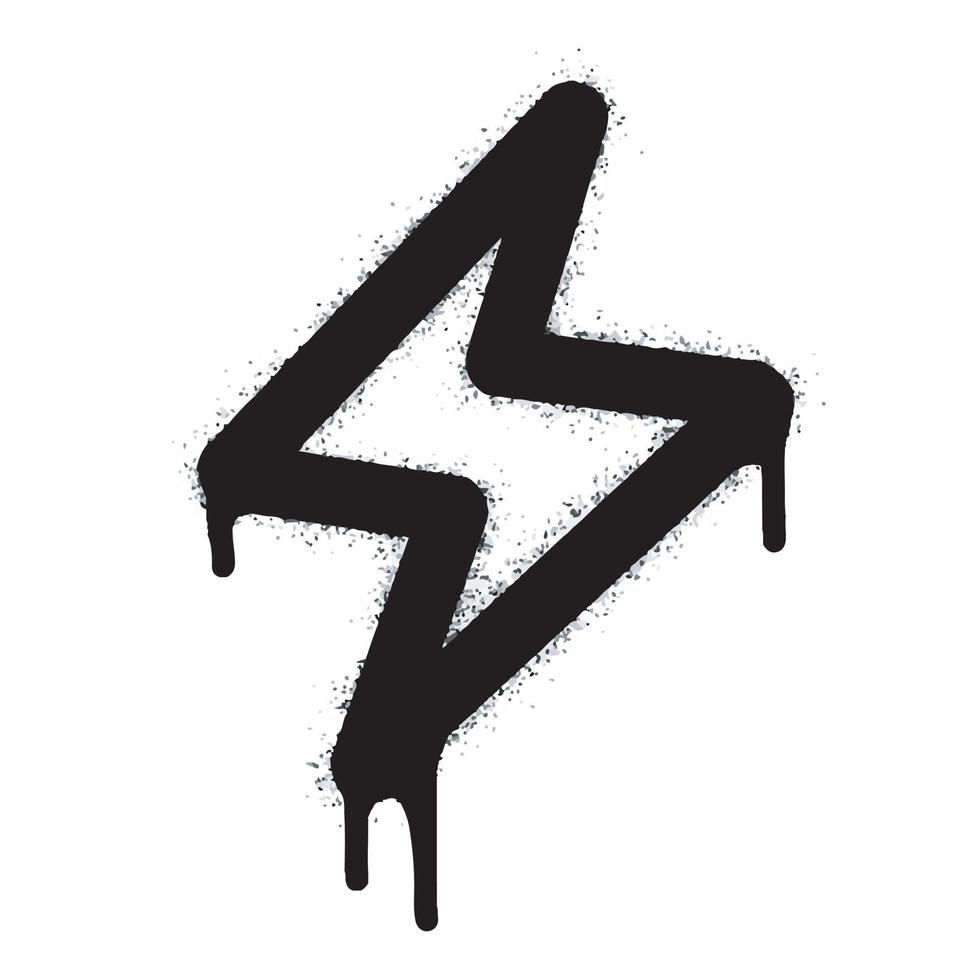 Spray Painted Graffiti electric lightning bolt symbol Sprayed isolated