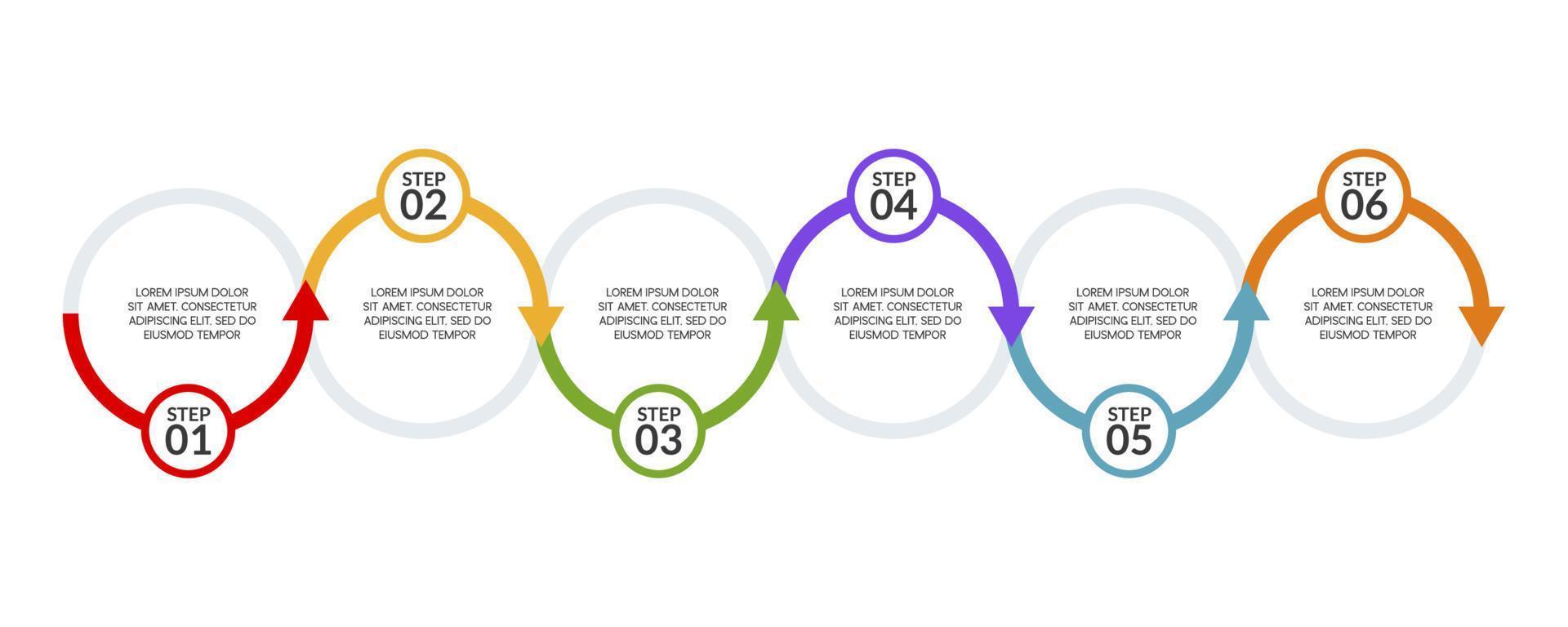 Infographics design template and icons with 6 options or 6 steps vector