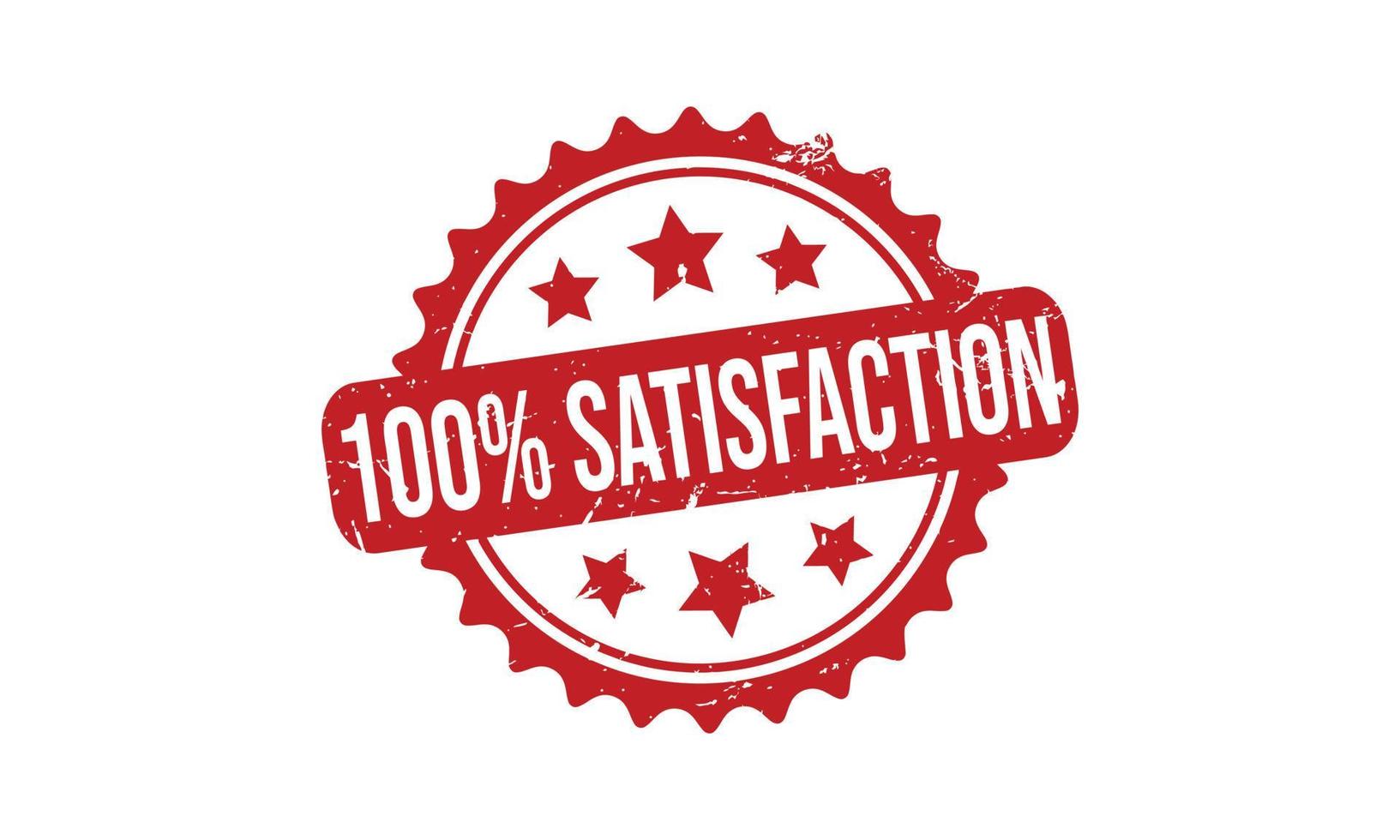 100 Percent Satisfaction Rubber Stamp vector