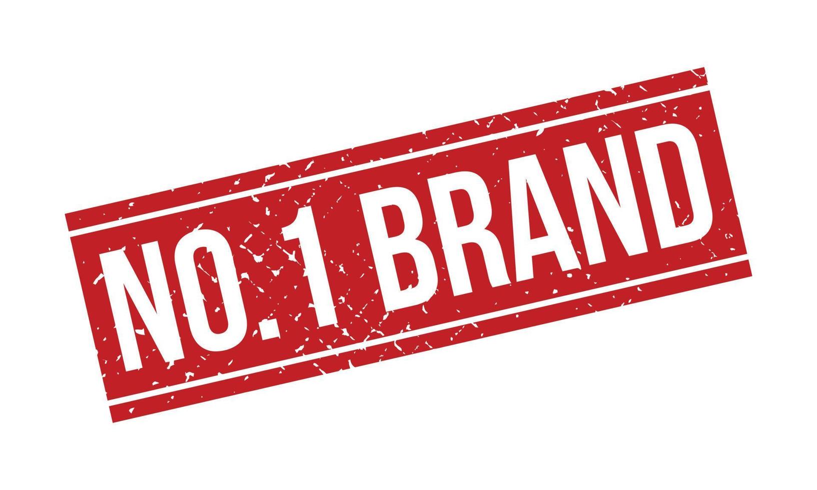 No.1 Brand Rubber Stamp. Red No.1 Brand Rubber Grunge Stamp Seal Vector Illustration - Vector