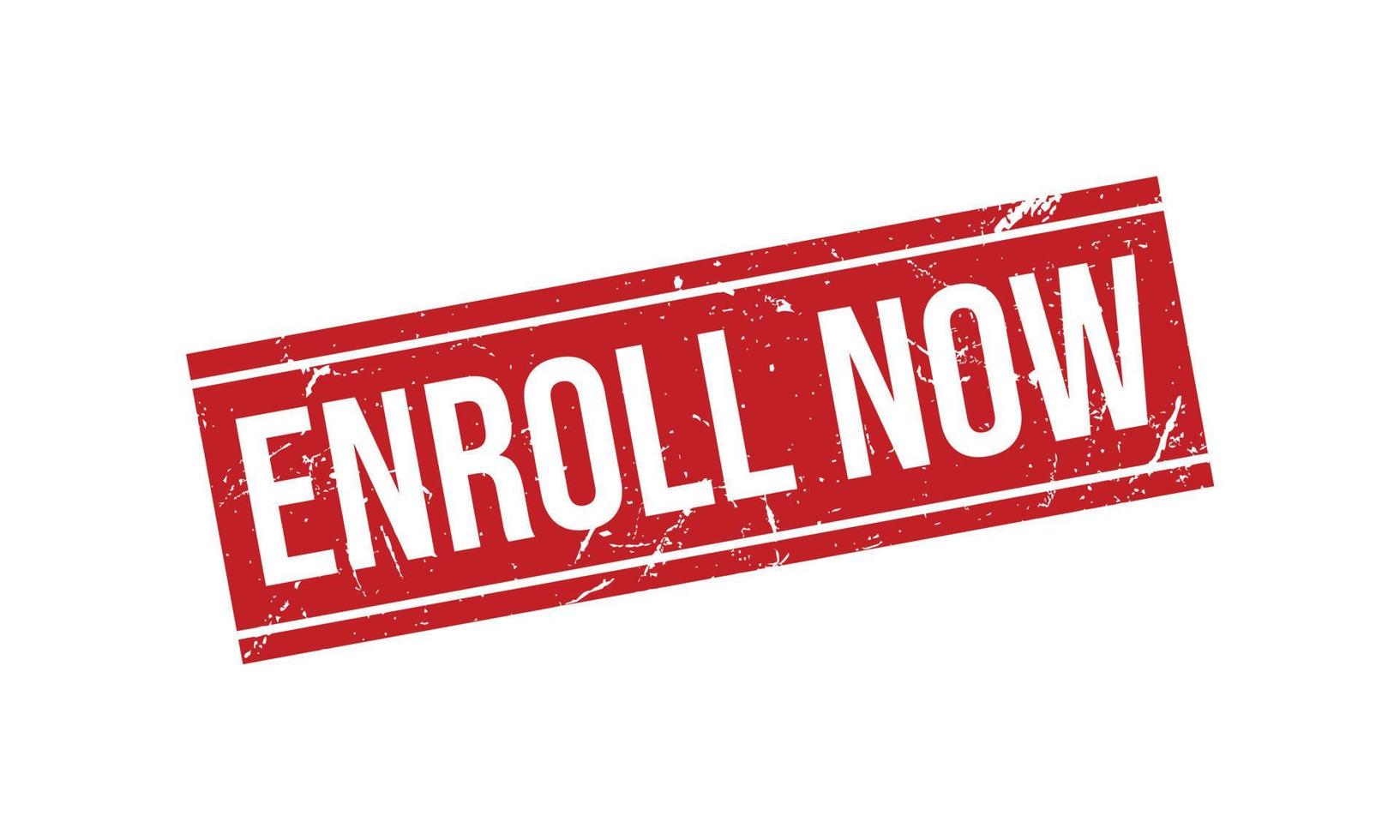 Enroll Now Rubber Stamp. Enroll Now Rubber Grunge Stamp Seal Vector Illustration