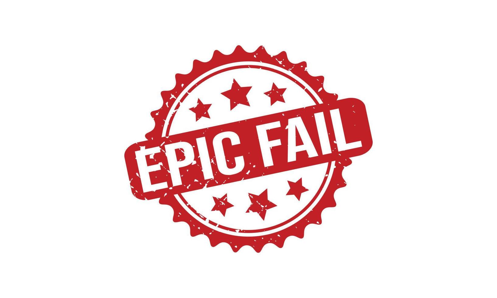 Epic Fail Rubber Stamp. Epic Fail Rubber Grunge Stamp Seal Vector Illustration