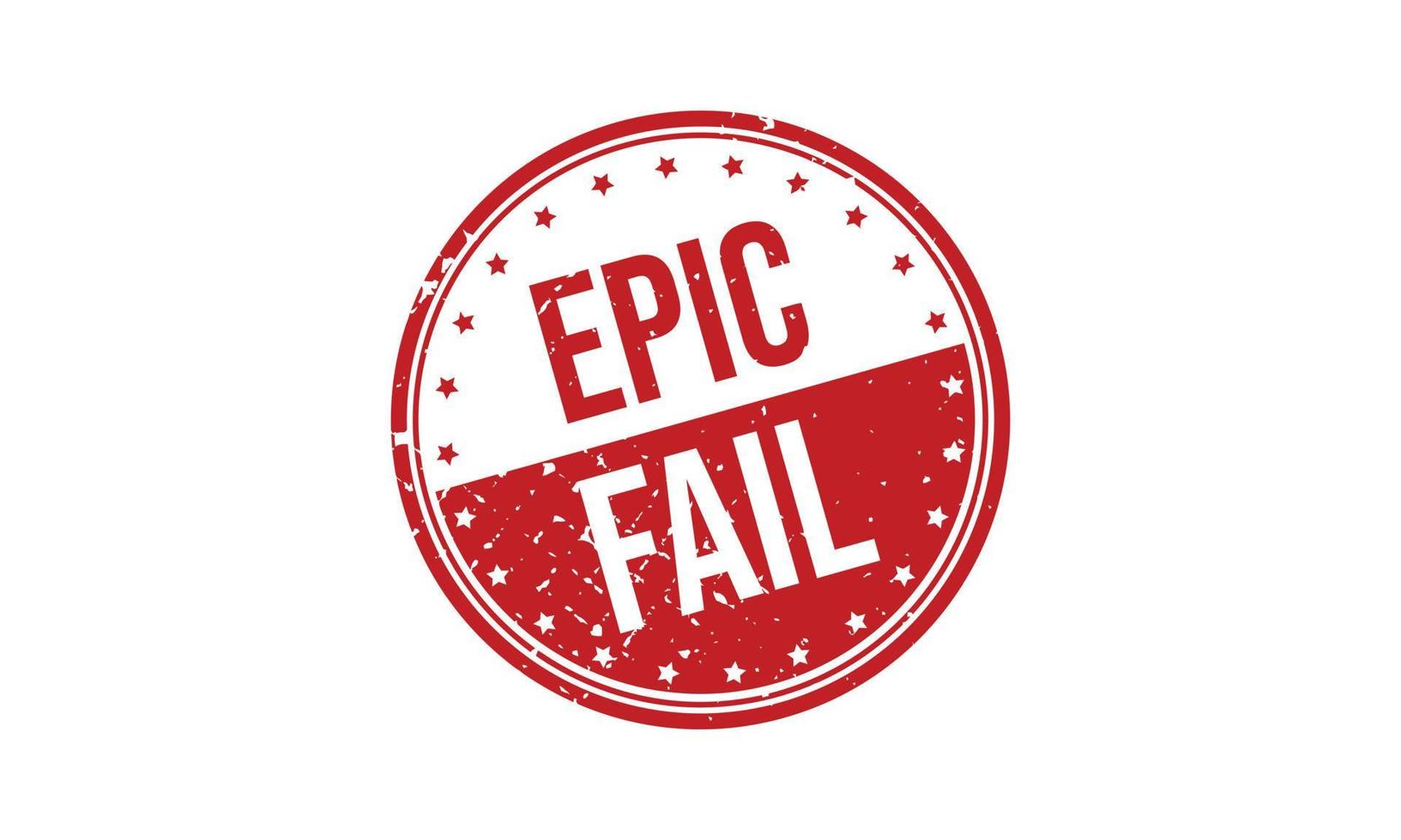 Epic Fail Rubber Stamp. Epic Fail Rubber Grunge Stamp Seal Vector Illustration